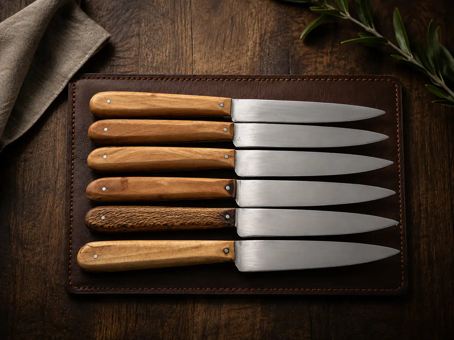 Petits couteaux de table en inox lot de 12